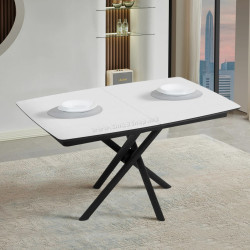 Стол раскладной Magnusplus Katrin 138/178x90 Senkron (White/Black)