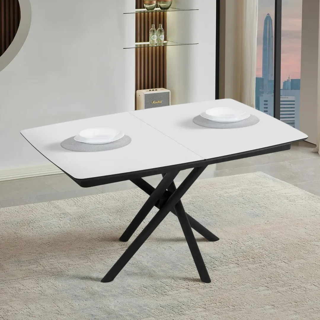 Masa extensibila Magnusplus Katrin 138/178x90 Senkron (White/Black)