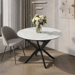 Стол раскладной Magnusplus Diano 110/145x110 Mola (Light Grey/Black)