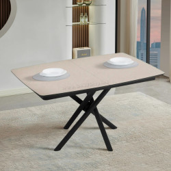 Стол раскладной Magnusplus Katrin 138/178x90 Anemon (Beige/Black)