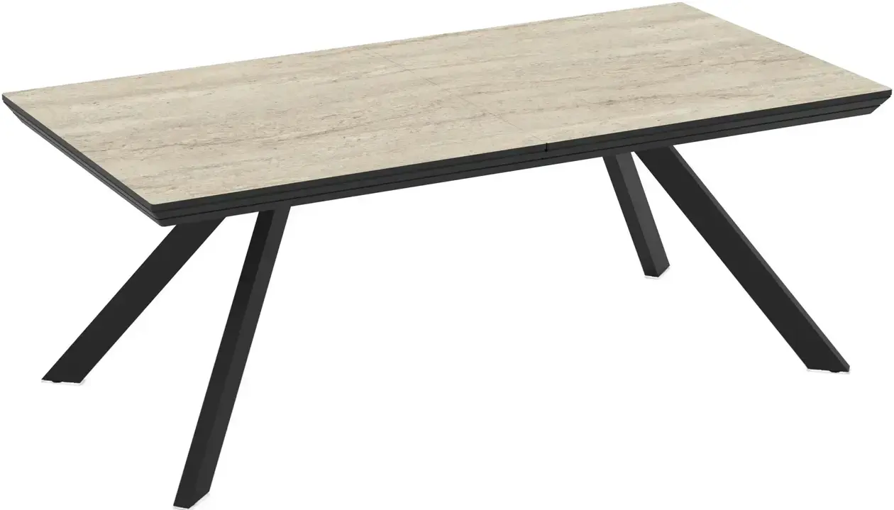 Masa extensibila Magnusplus Corin 180/246x100 (Travertine/Black) - 2
