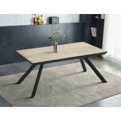 Стол раскладной Magnusplus Corin 180/246x100 (Travertine/Black)