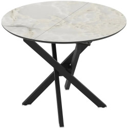 Masa extensibila Magnusplus Ruta 96/126x96 Mola (Grey Marble/Black) Thumb