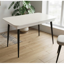 Стол раскладной Evelin DT-432-1R B (White/Black)