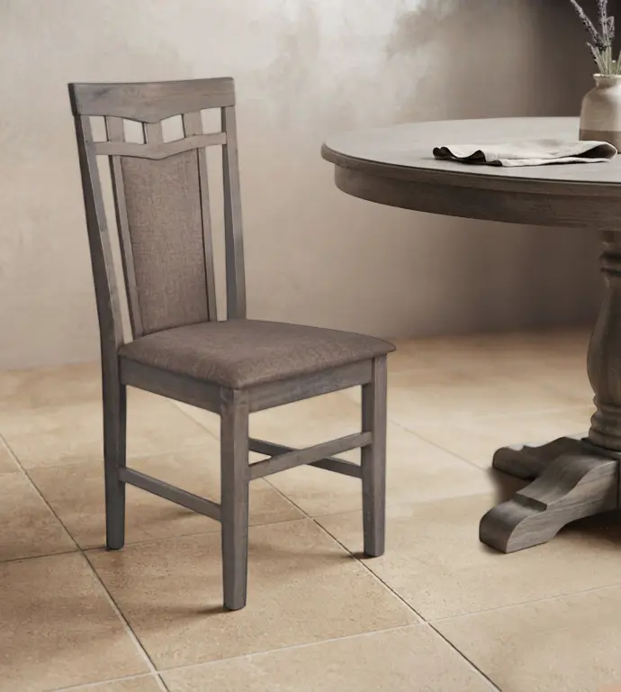 Scaun Evelin Deepa R Ekea-12 (Antique Grey/Dark Brown)