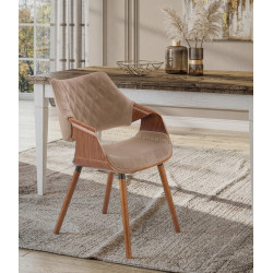 Scaun Halmar K396 (Walnut/Beige)