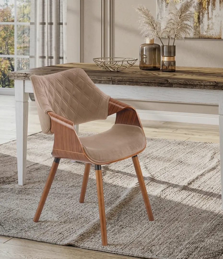Scaun Halmar K396 (Walnut/Beige)
