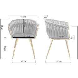 Стул Prestige Chairs BUC 261 (Cream/Gold) Thumb