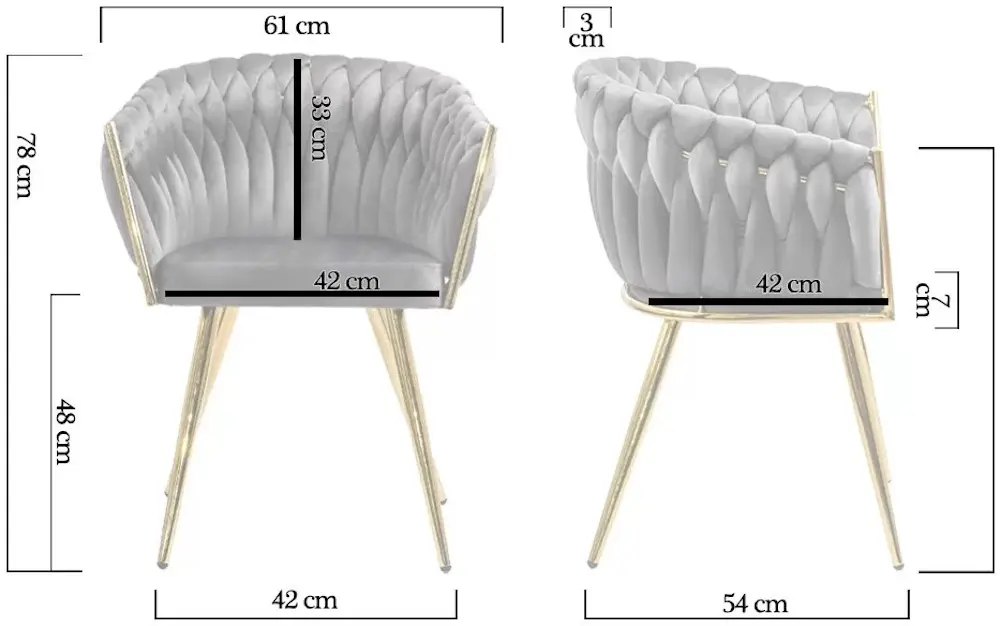 Стул Prestige Chairs BUC 261 (Cream/Gold) - 6