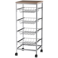 Этажерка Homcom 801-056 (Silver/Natural) Thumb