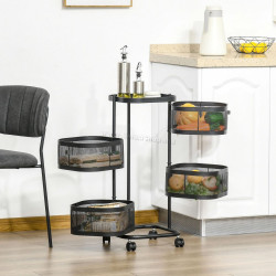 Этажерка Homcom 850-184 33x33x77 cm (Black)
