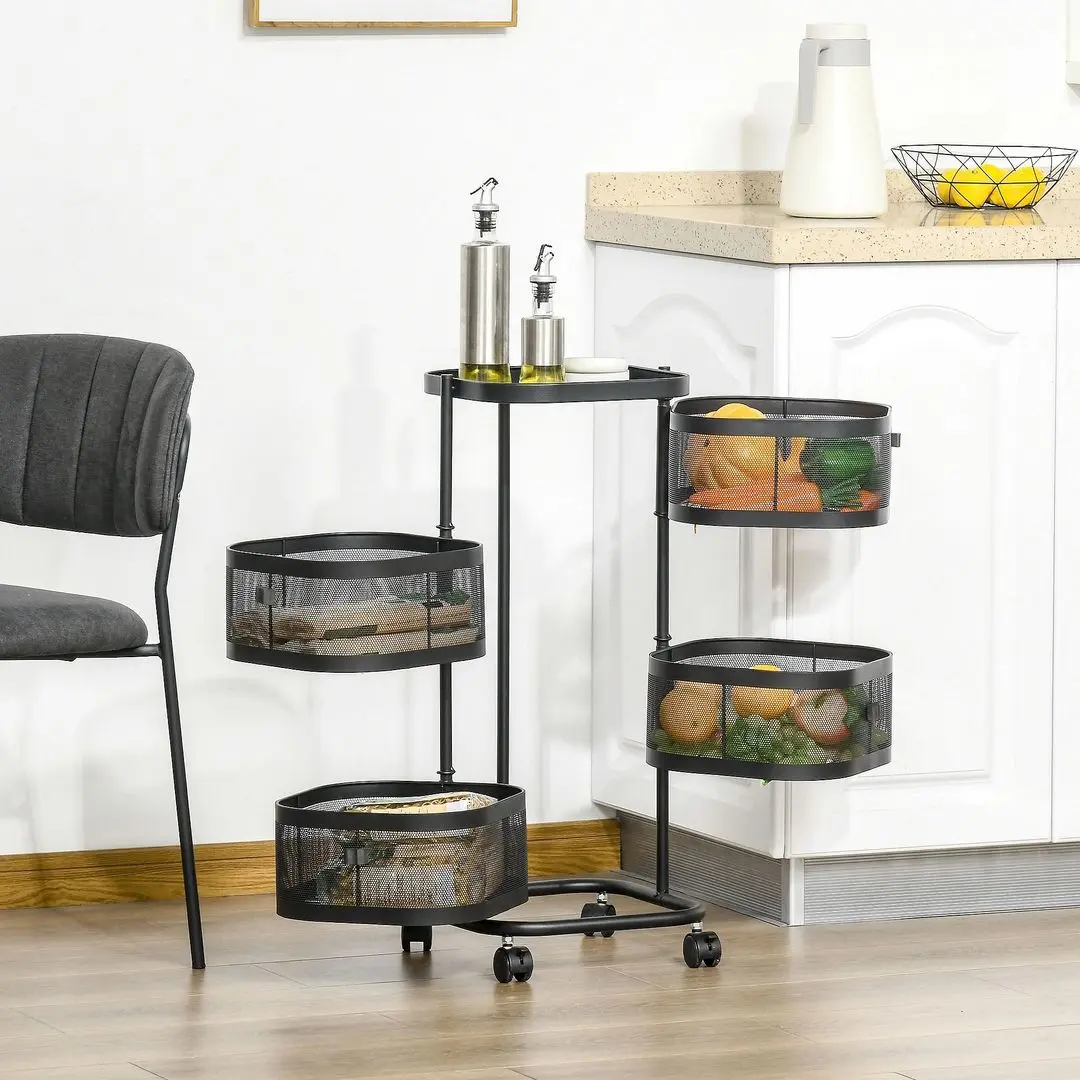 Этажерка Homcom 850-184 33x33x77 cm (Black)