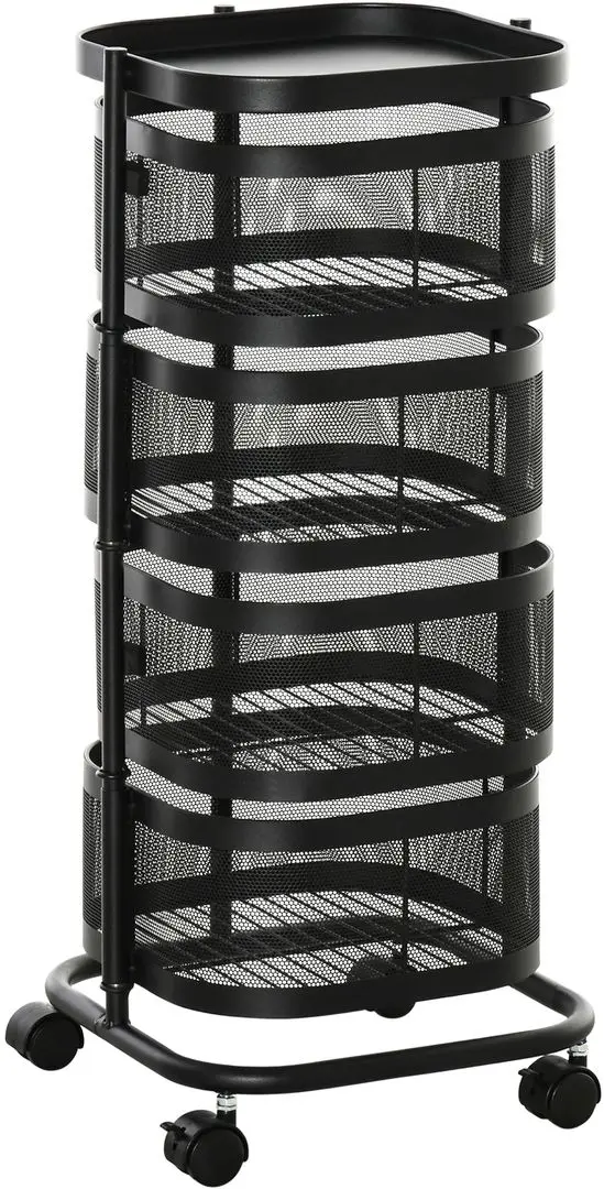 Этажерка Homcom 850-184 33x33x77 cm (Black) - 2