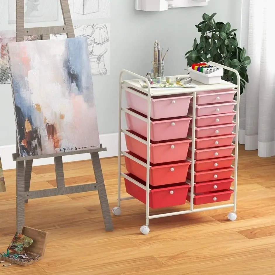 Этажерка-органайзер Costway HW53825PI (Pink)