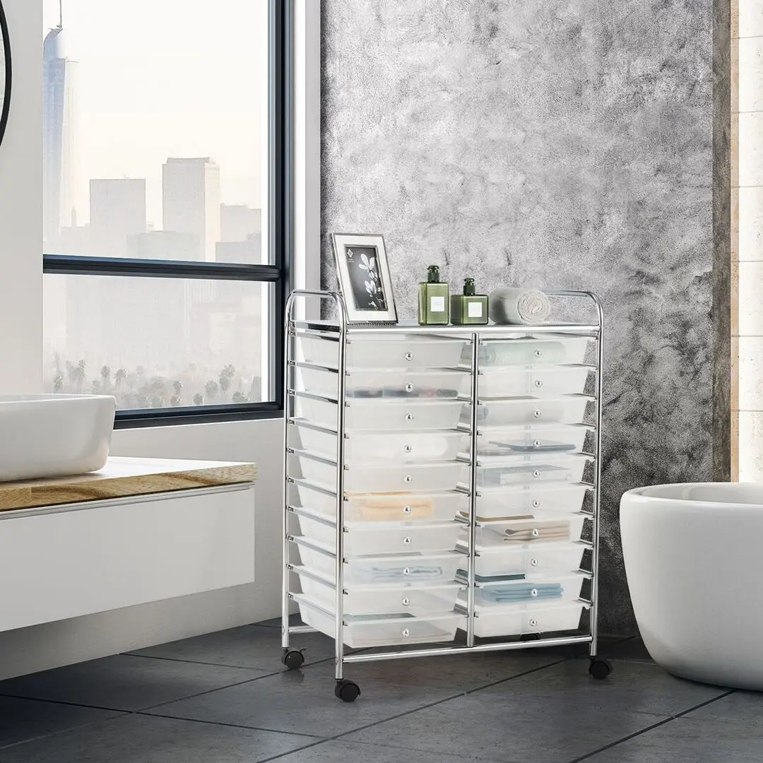 Etajera-organizator Costway HW56501CL (Transparent)