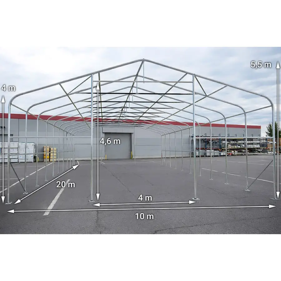 Тентовый склад Tent Service Tytan 10x20 (Grey) - 5