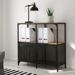 Стеллаж Ikea Fjallbo 100x95 (Черный)