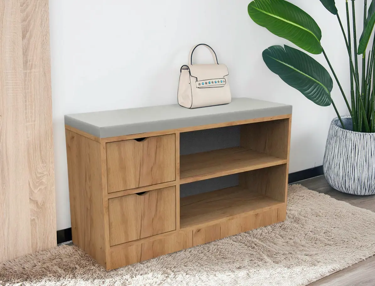 Tumba-bancheta pentru incaltaminte МЛ-Мебель ML-8 (Golden Oak)