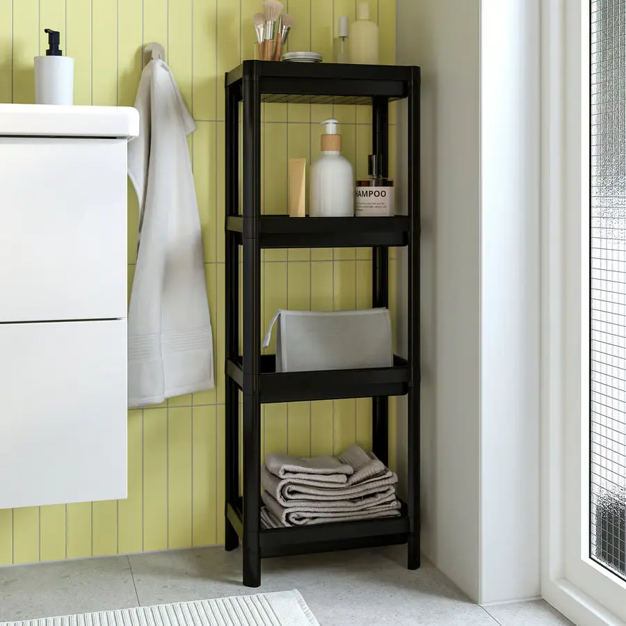 Etajera Ikea Vesken 36x23x101 (Negru) - 4