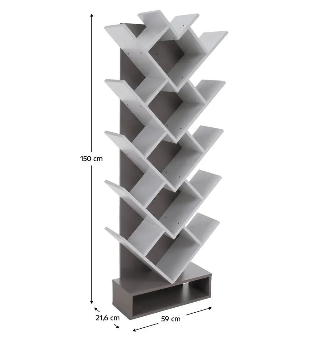 Стеллаж Tempo Kondela Vevey (White/Gray) - 10