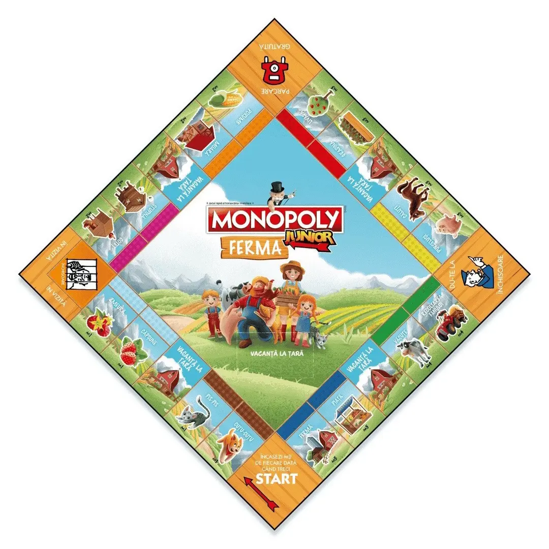 Joc de masa Winning Moves Monopoly Junior Ferma  RO - 2