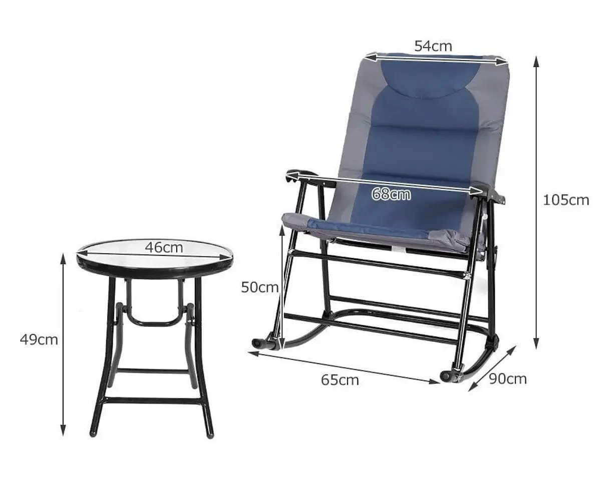 Комплект садовой мебели Costway OP3638BL (Blue/Gray)