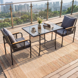 Set mobilier de gradina Costway NP12884BE (Black/White) Thumb