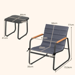 Комплект садовой мебели Costway NP12916GR (Grey/Black) Thumb