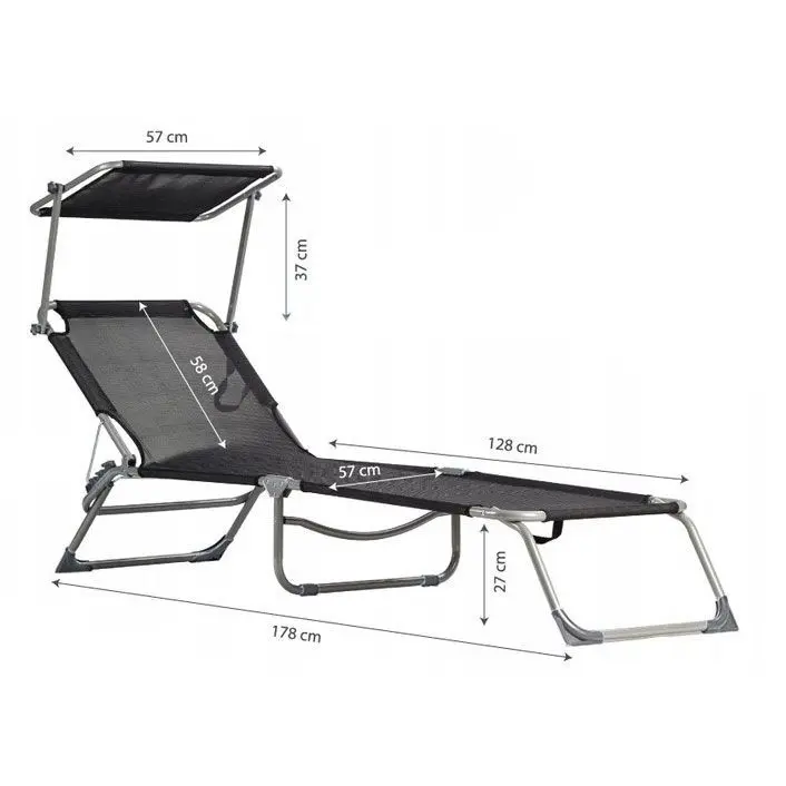 Шезлонг MultiGarden ZRL007 (Black) - 5
