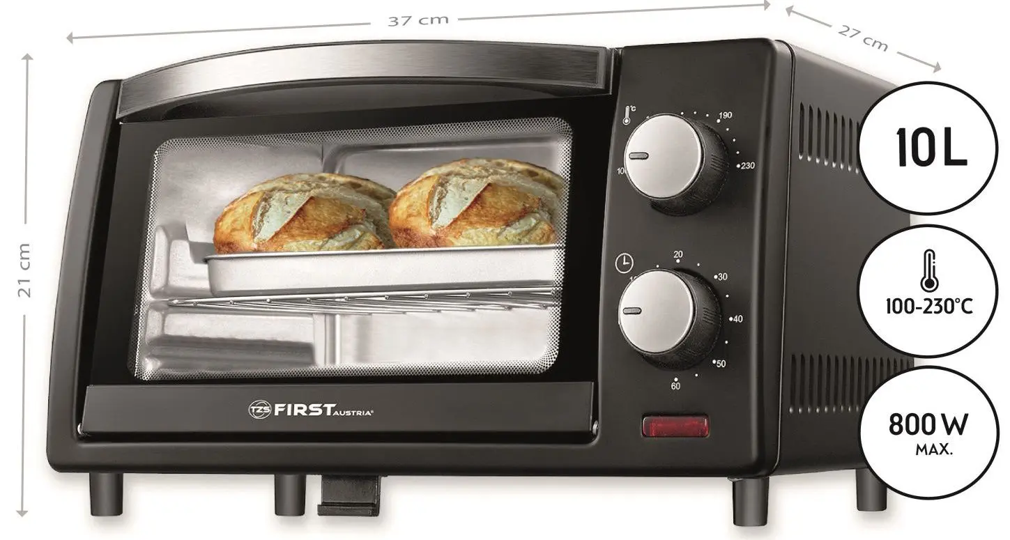 Cuptor electric mini First FA-5041-2 (Black)