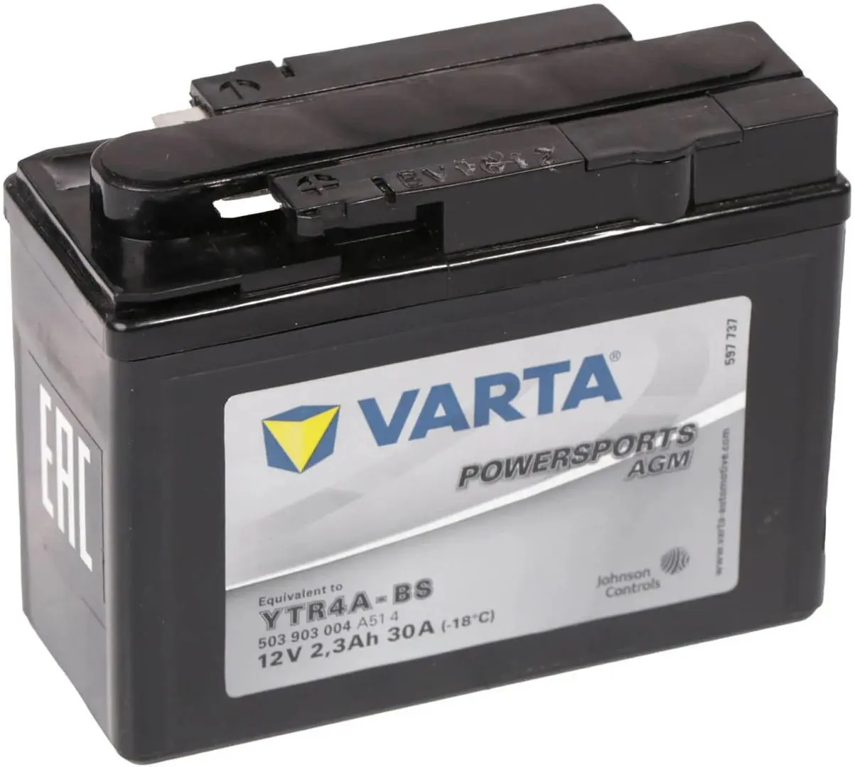 Acumulator Varta Powersports AGM YTR4A-BS 2.3Ah 30A