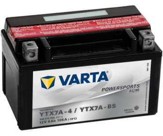 Acumulator Varta Powersports AGM YTX7A-BS 6Ah 105A