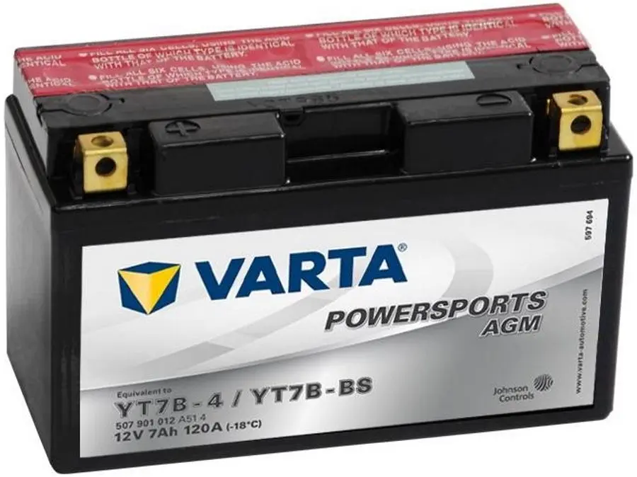 Acumulator Varta Powersports AGM YT7B-BS 7Ah 120A