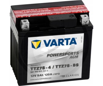 Acumulator Varta Powersports AGM TTZ7S-BS 5Ah 120A