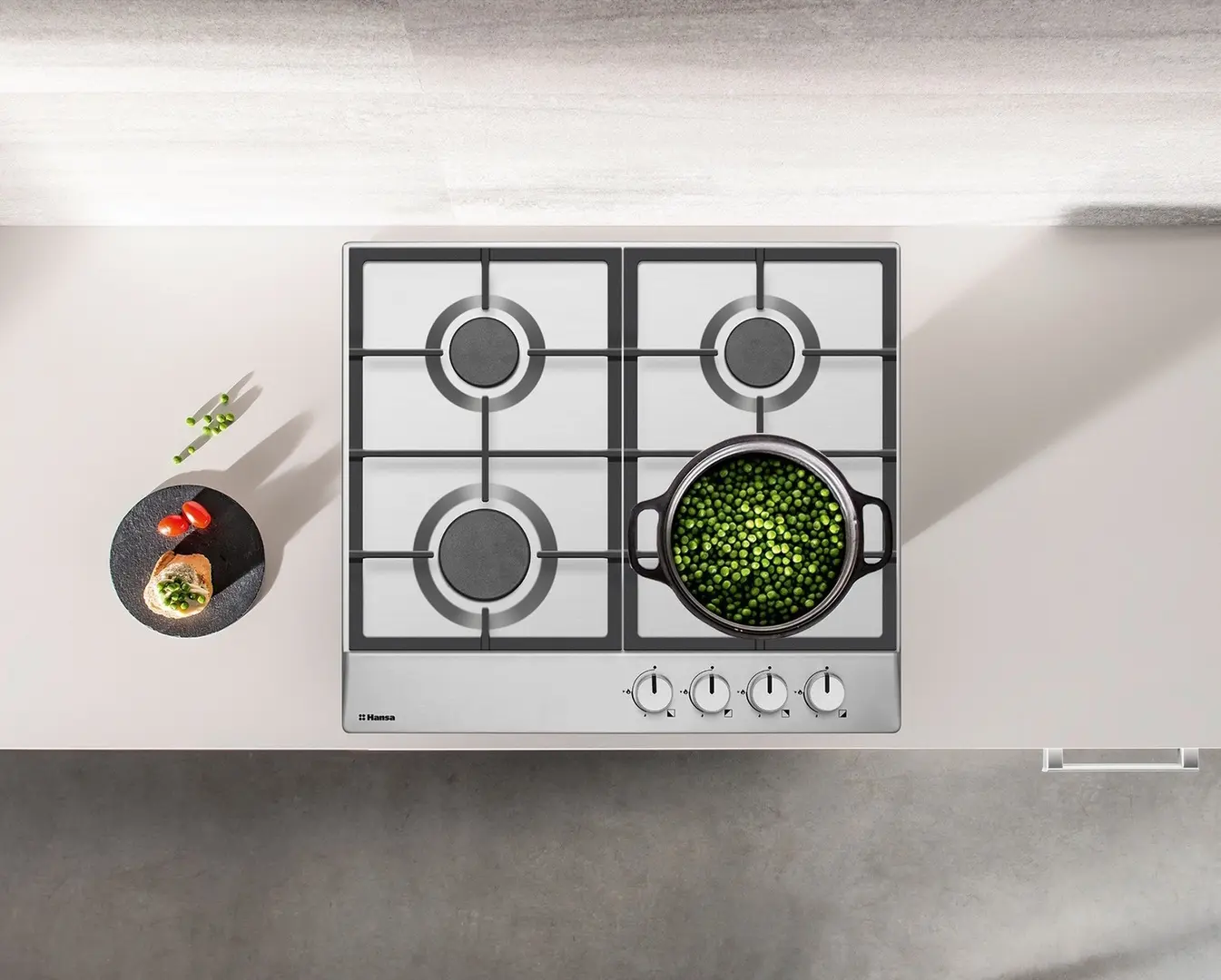Встраиваемая газовая варочная панель Hansa BHGI610502 (Inox)