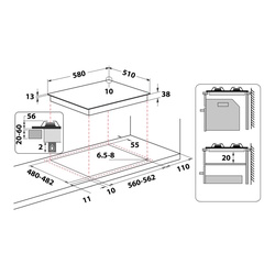 Aragaz incorporabil Whirlpool TKRL 650 IX (Inox) Thumb