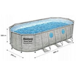 Каркасный бассейн Bestway Power Steel 56716 Stone (Grey) Thumb