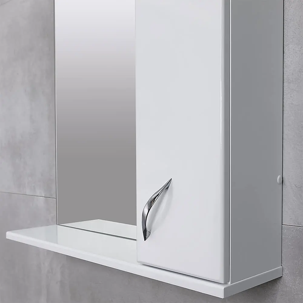 Dulap cu oglinda Bayro Dalas 600x750 Right (White)