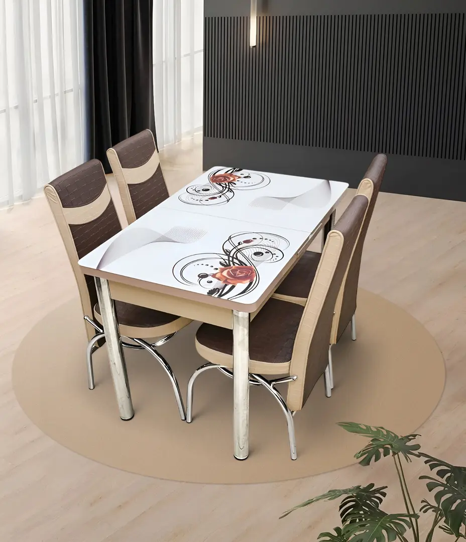 Set de sufragerie Kelebek ES-27 1+4 (Brown/White)