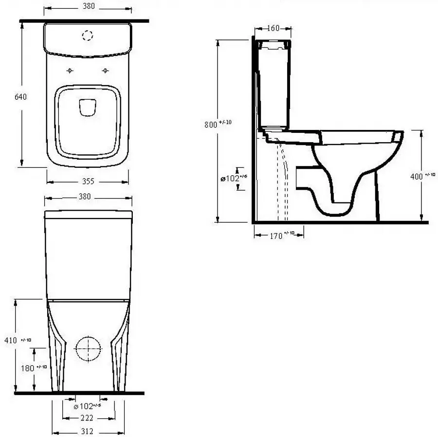 Унитаз Ege Vitrifiye Tyana 72100 (White)
