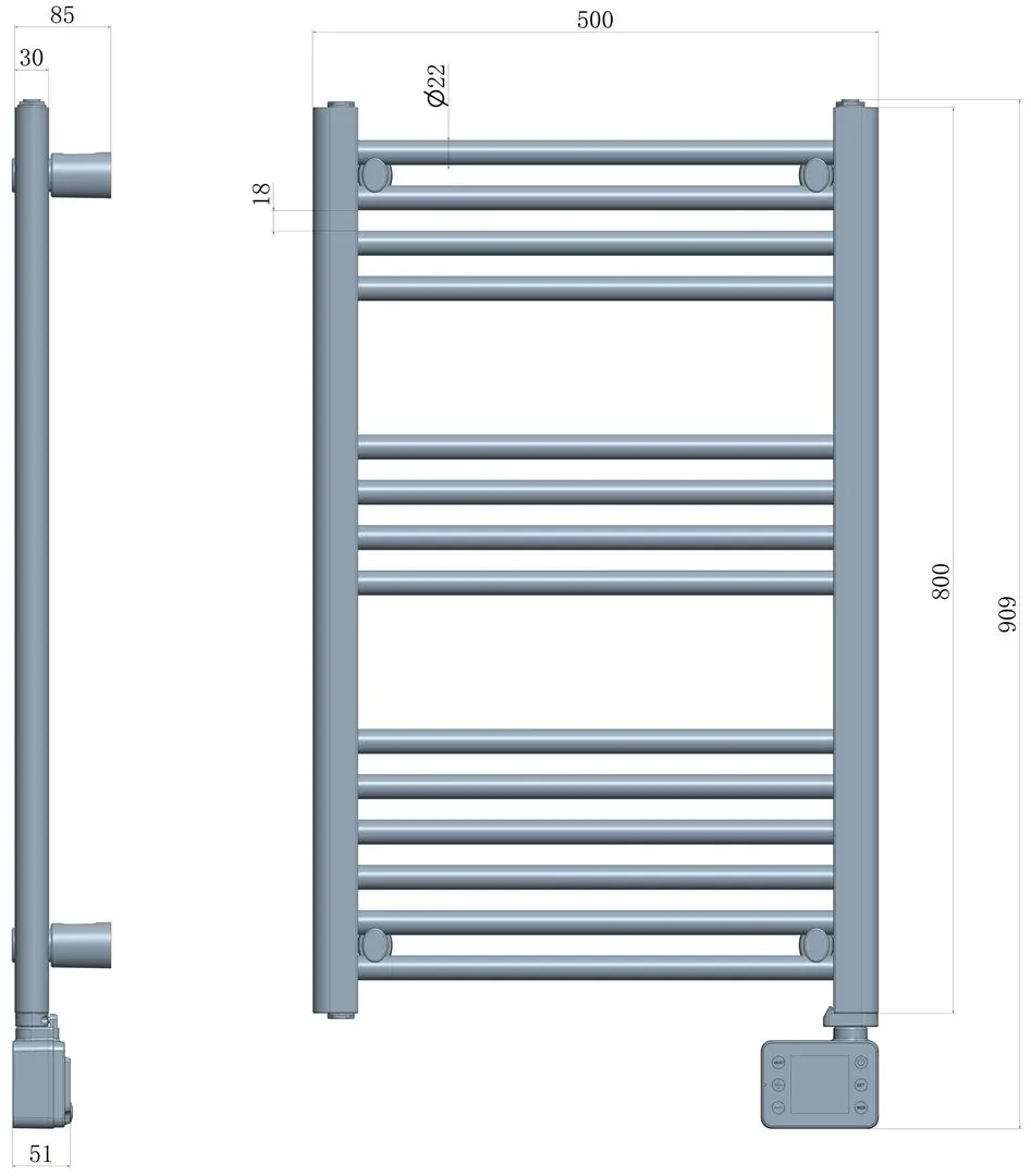 Полотенцесушитель электрический Adler AD 7824 (White)