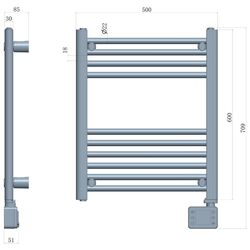 Uscator de prosoape electric Adler AD 7823 (White) Thumb