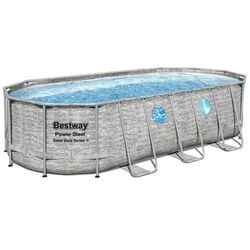 Piscina cu cadru Bestway Power Steel 56716 Stone (Grey)