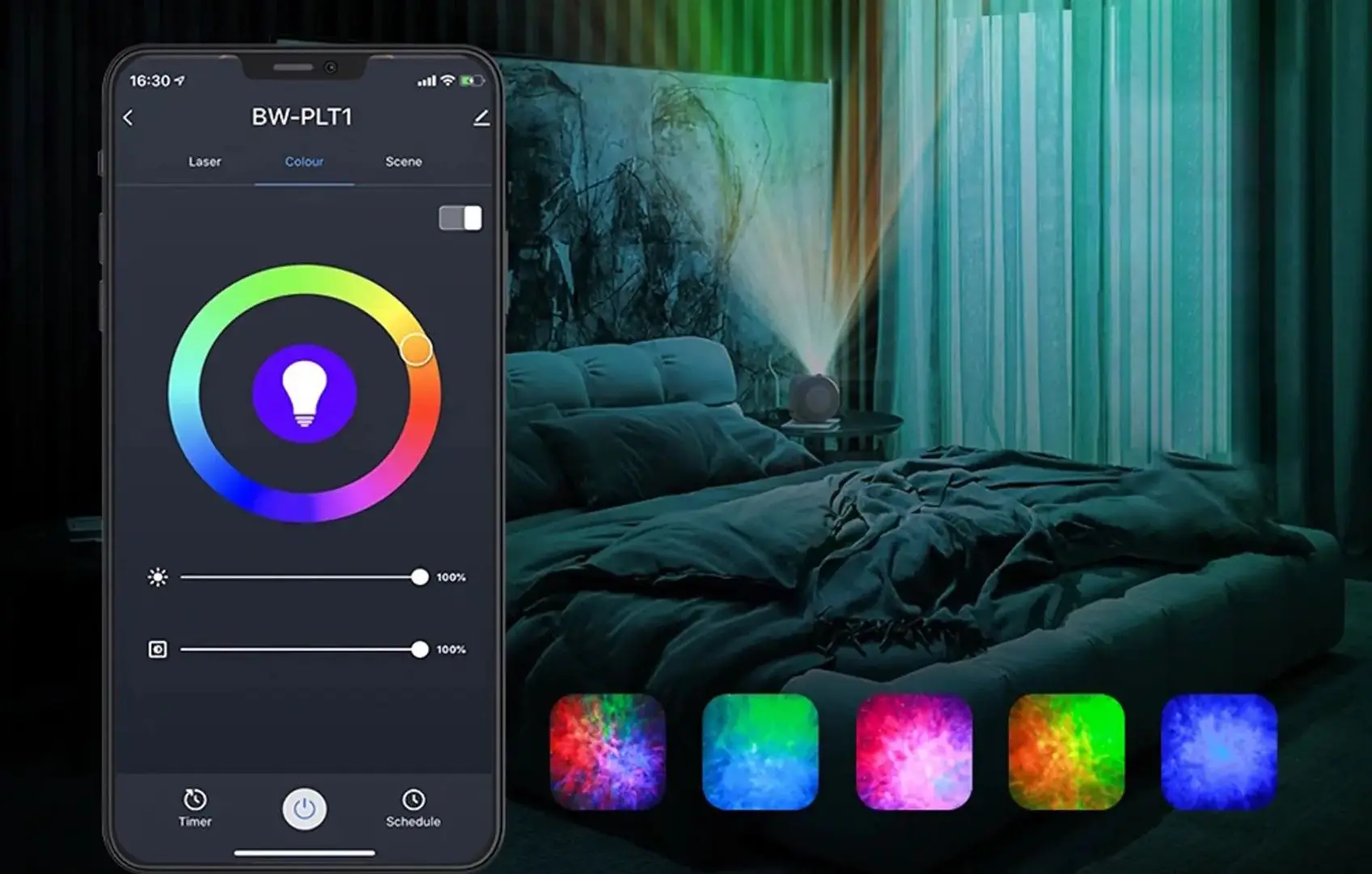 Ночник-проектор Blitzwolf Smart Star BW-PLT1 (White)