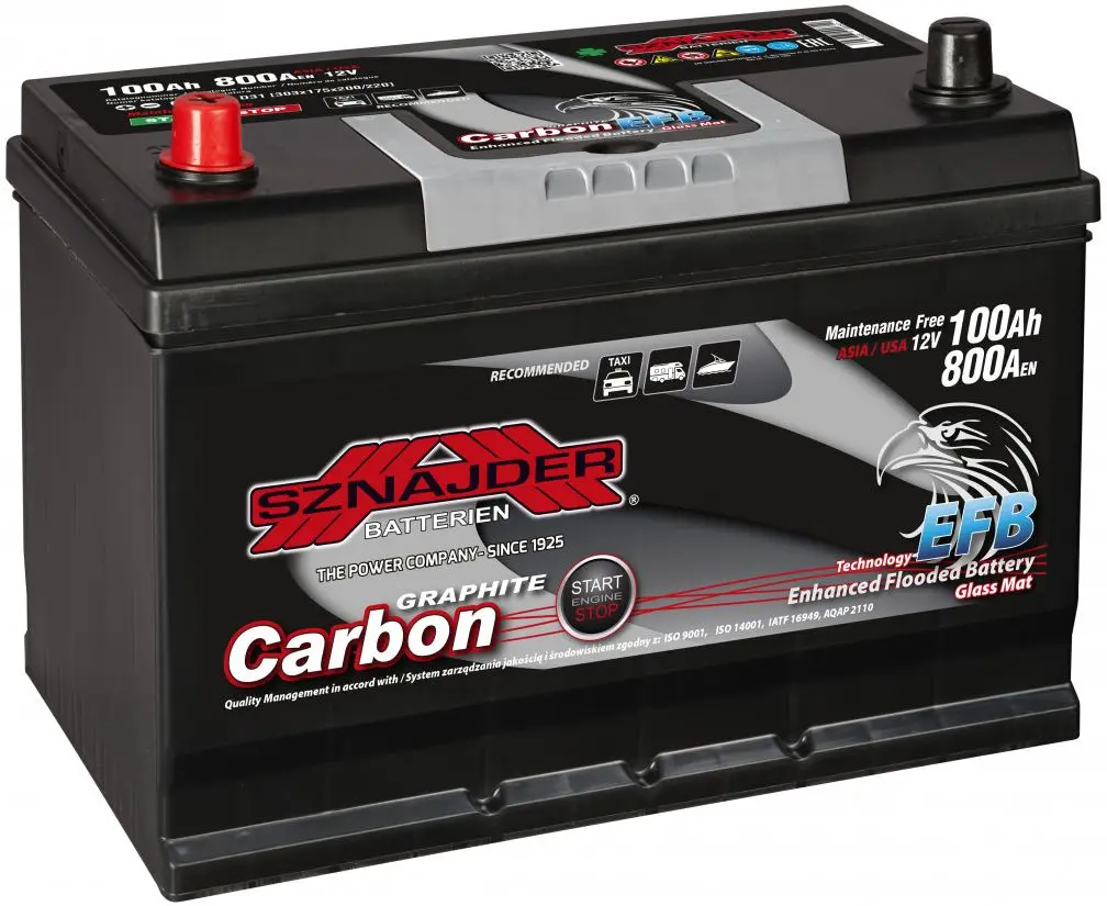 Аккумулятор Sznajder Carbon EFB 100Ah 800A