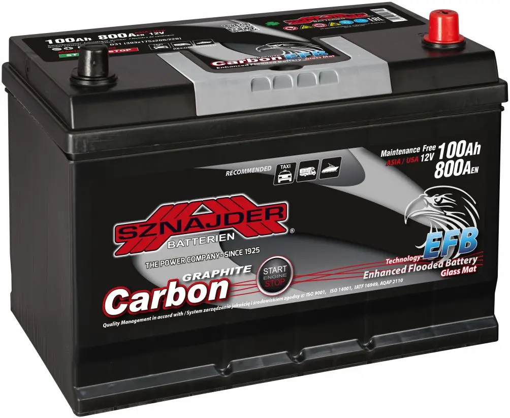 Аккумулятор Sznajder Carbon EFB 100Ah 800A