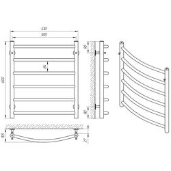 Полотенцесушитель Laris Klassik P6 500x600 (Chrome) Thumb