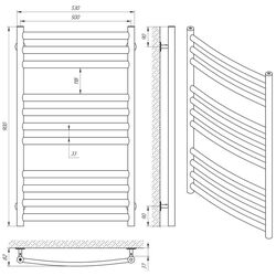 Uscator de prosoape Laris Klassik Premium P11 500х900 (Chrome) Thumb