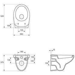 Унитаз подвесной Cersanit Delfi K11-0021 (White) Thumb