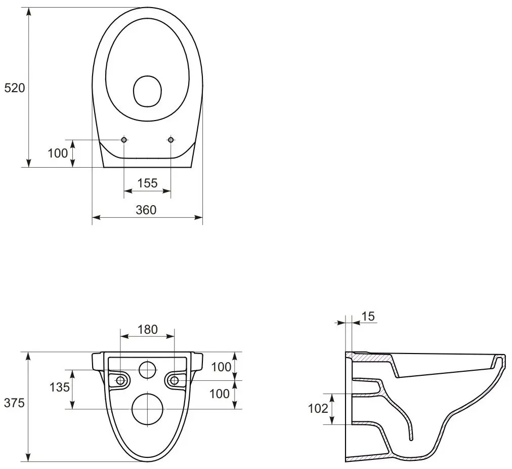Унитаз подвесной Cersanit Delfi K11-0021 (White)